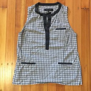 rag & bone cotton gingham plaid blouse 4 XS S